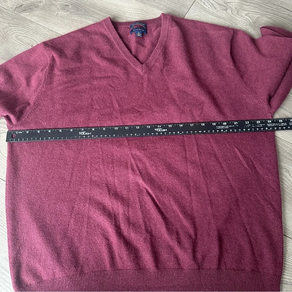 Club Room Cashmere Men's Burgundy Sweater size XL - Picture 7 of 8